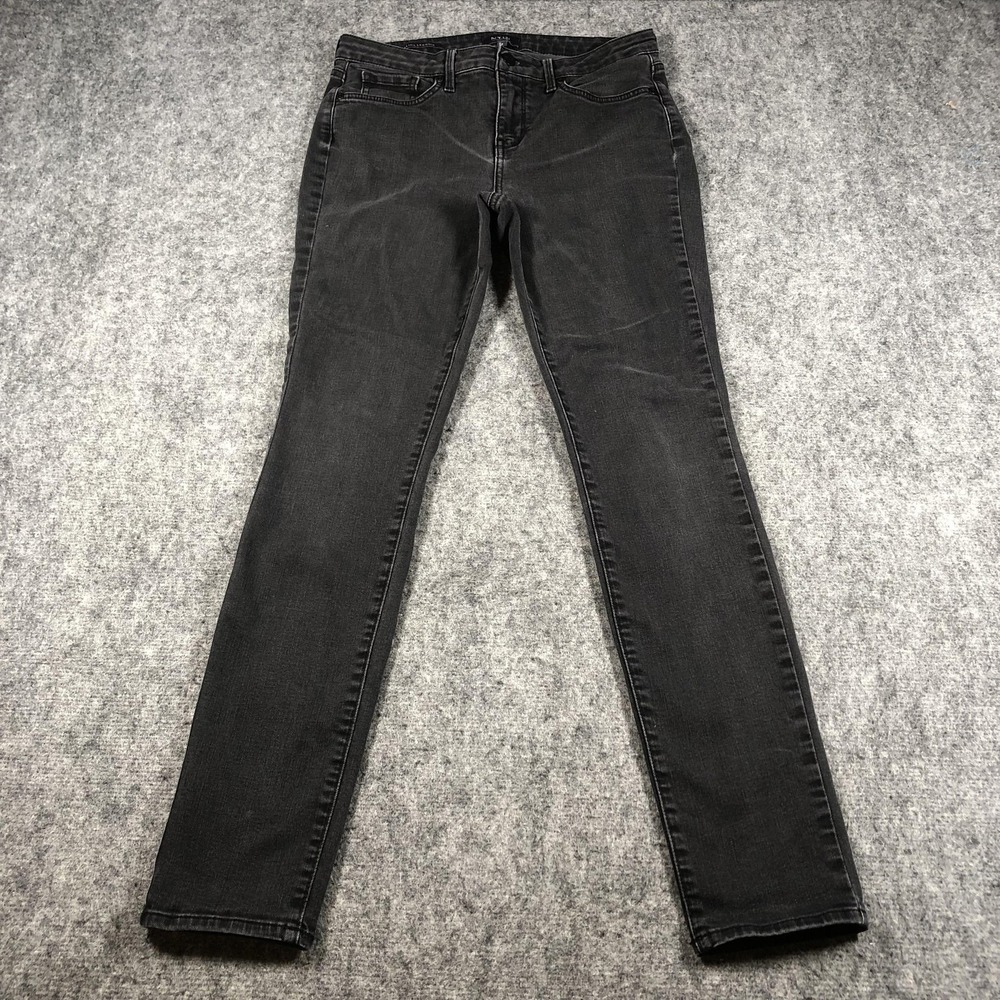 NYDJ Alina Legging Jeans Womens 4 Black Gray Skinny Stretch Denim Lift Tuck